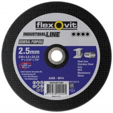 Відрізний круг по металу Flexovit Industrial 180x2.5x22.23 (66252829685)